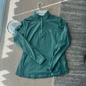 Women’s green rhoback quarter zip